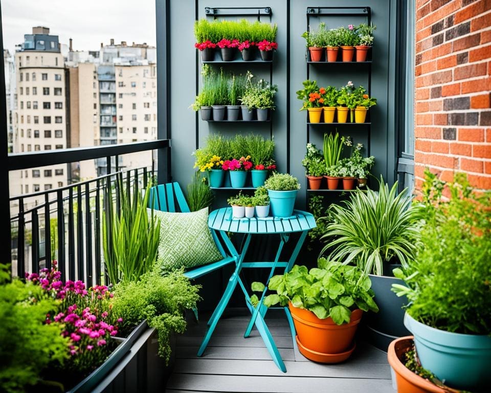 Container gardening in limited space