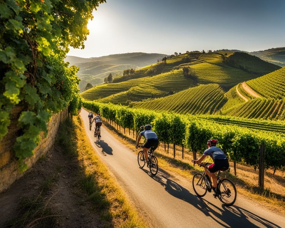 Cycling Through the Vineyards of the Douro Valley, Portugal