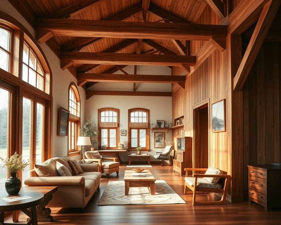 warm wood tones