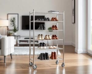 Chrome Shoe Racks: Stylish Storage Solutions on Wheels