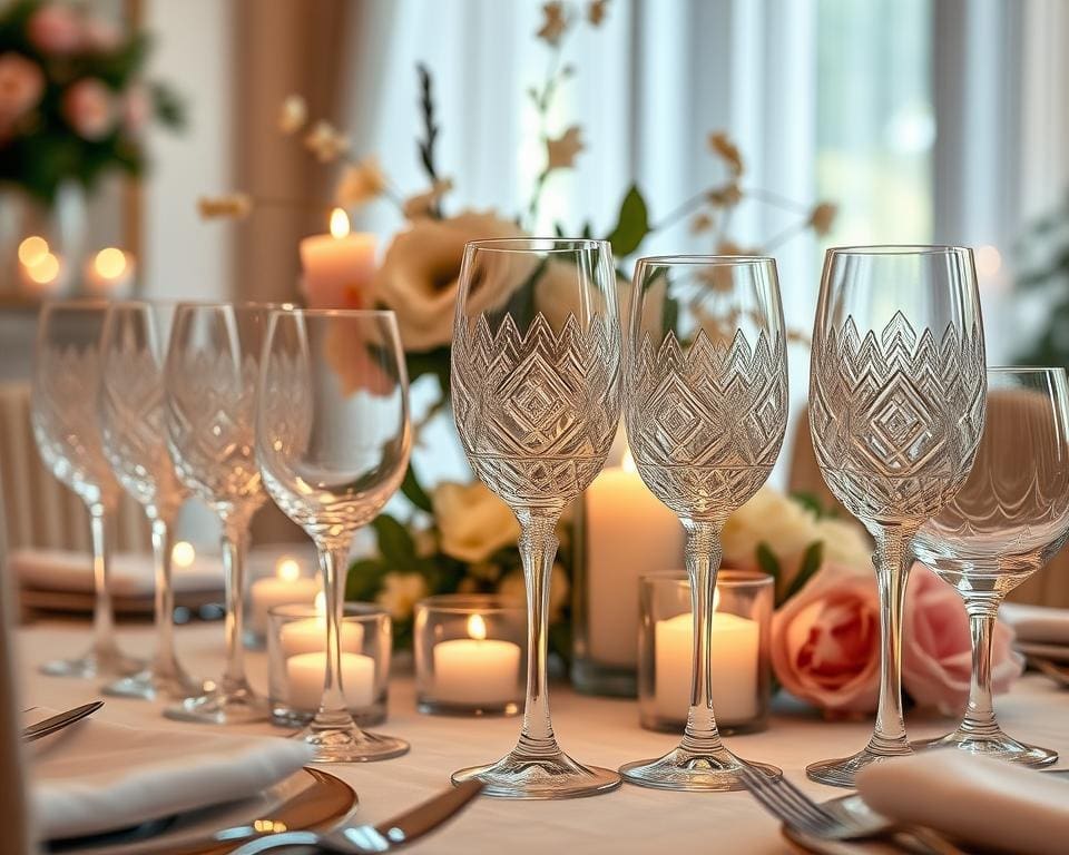 elegant glassware