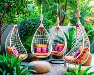 Hanging Egg Chairs for Boho Outdoor Vibes