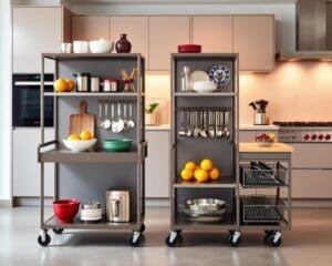Kitchen Trolleys for Extra Storage and Prep Space