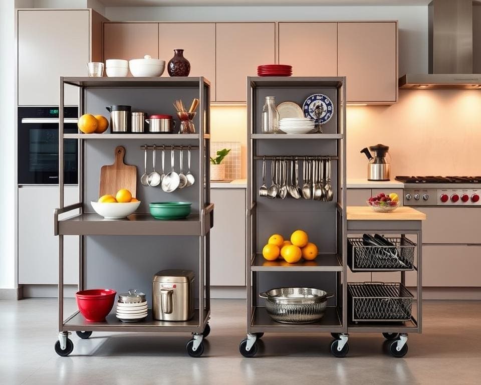 Kitchen Trolleys for Extra Storage and Prep Space