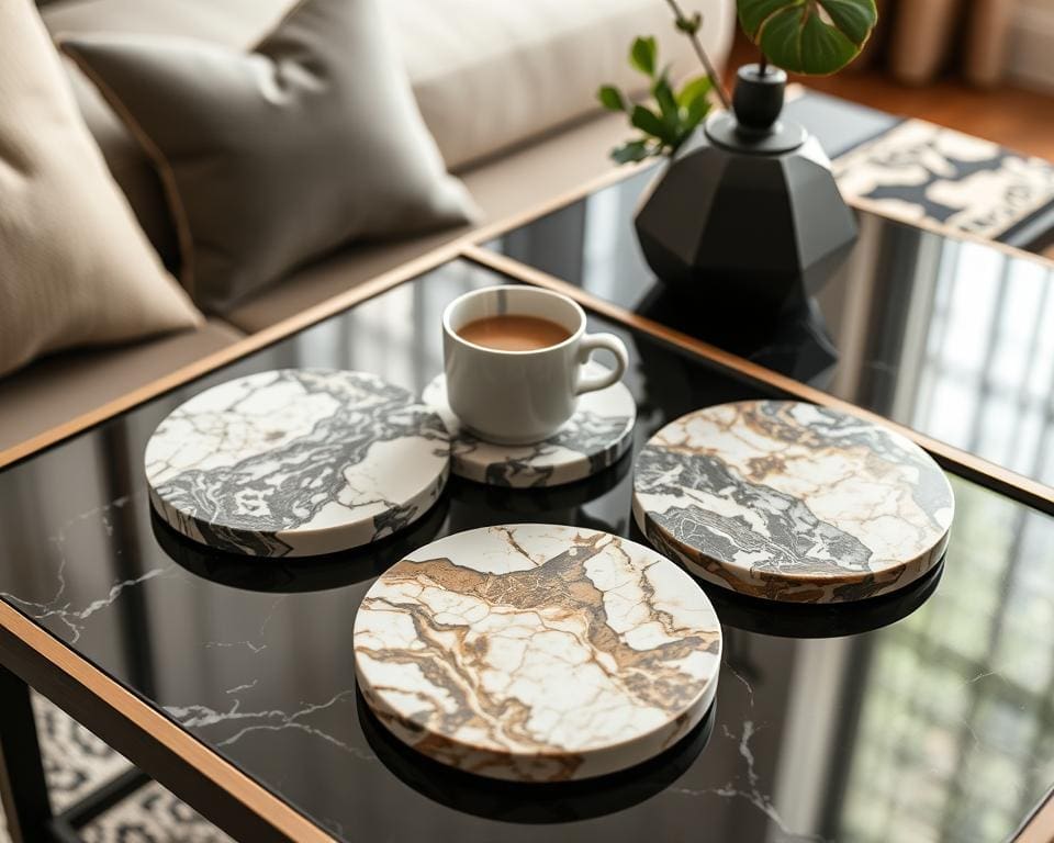 Marble Coasters for Elegant Coffee Tables