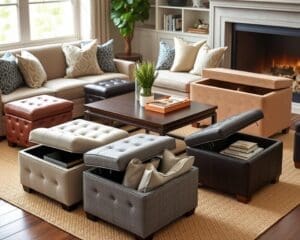 Multi-Purpose Ottomans with Hidden Storage