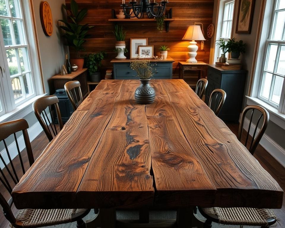 Reclaimed Wood Tables for Rustic Charm