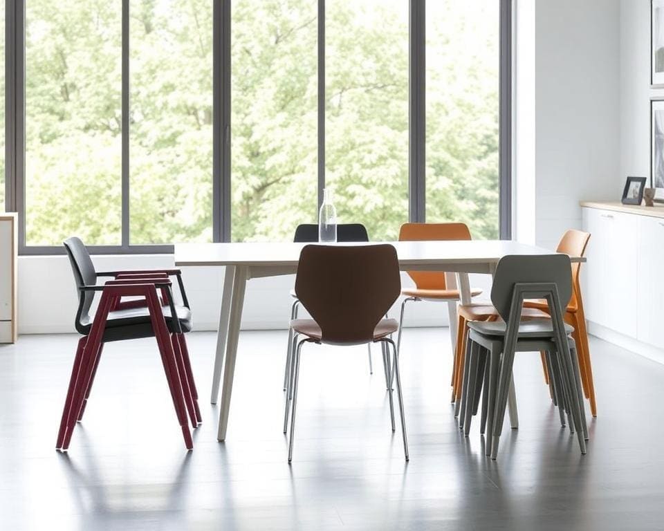 Stackable Chairs for Space-Efficient Dining
