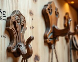 Wall Hooks with Rustic Wooden Designs