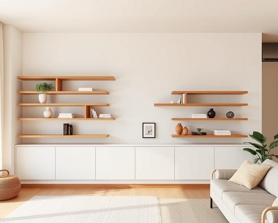 Wall-Mounted Shelves for Minimalist Storage
