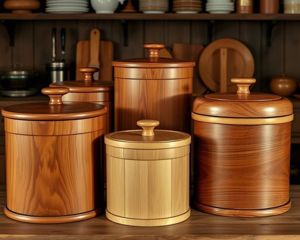 quality wooden bread bins