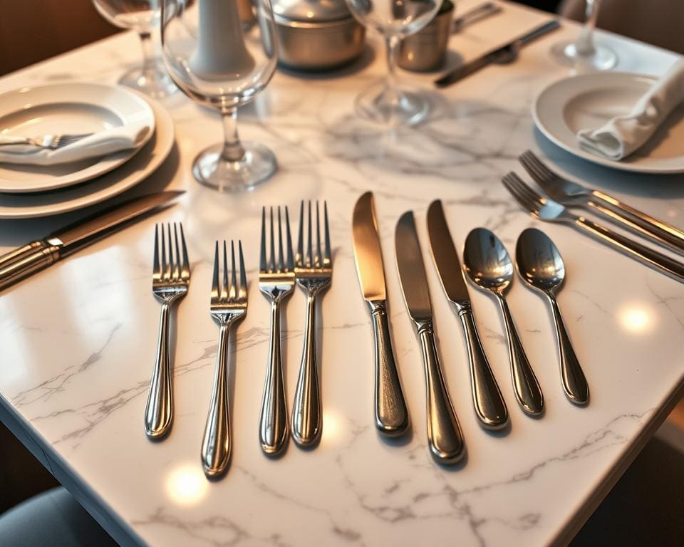 sleek designs in cutlery sets