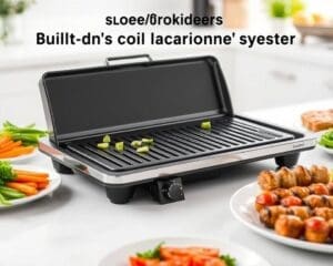 Electric grill plate with oil drainage for clean cooking