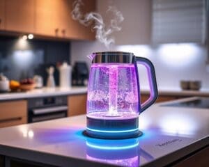 Glass electric kettle with LED lighting