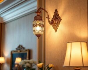 Gold-accented wall lamp: luxury lighting for any room