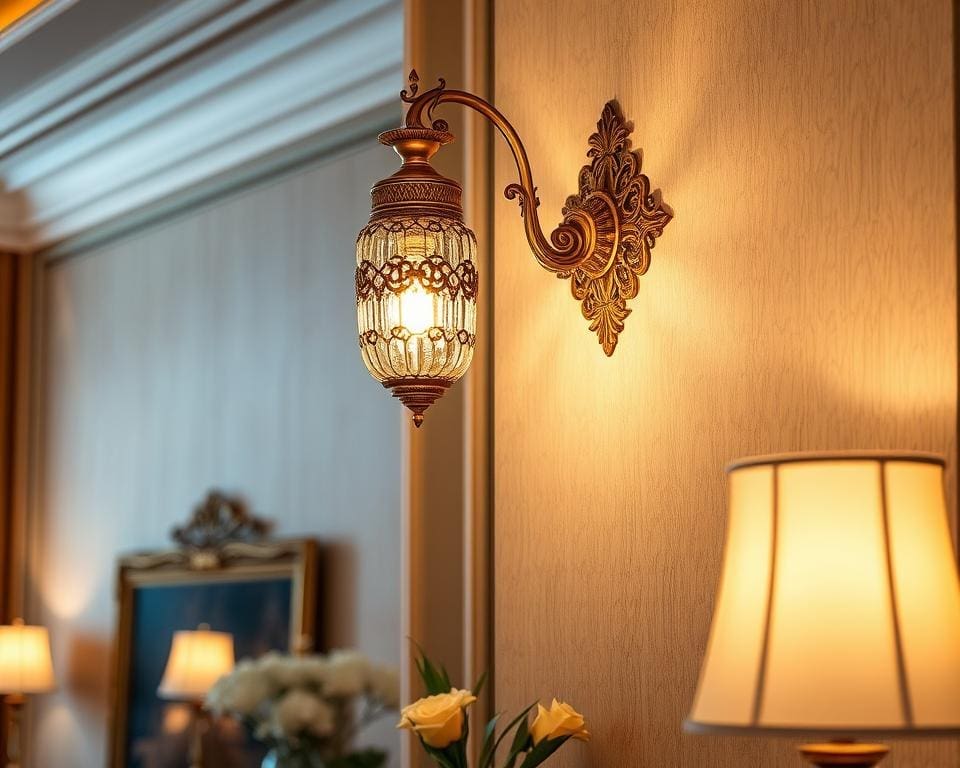 Gold-accented wall lamp: luxury lighting for any room