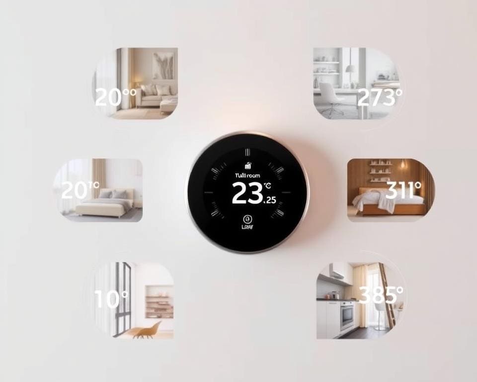 Smart thermostat with multi-room temperature zoning