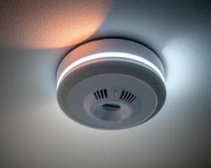 Smoke detector with integrated LED emergency lighting