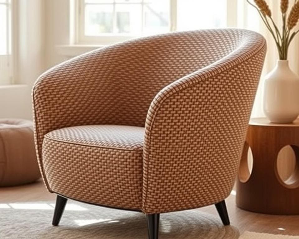 woven fabric stylish armchair