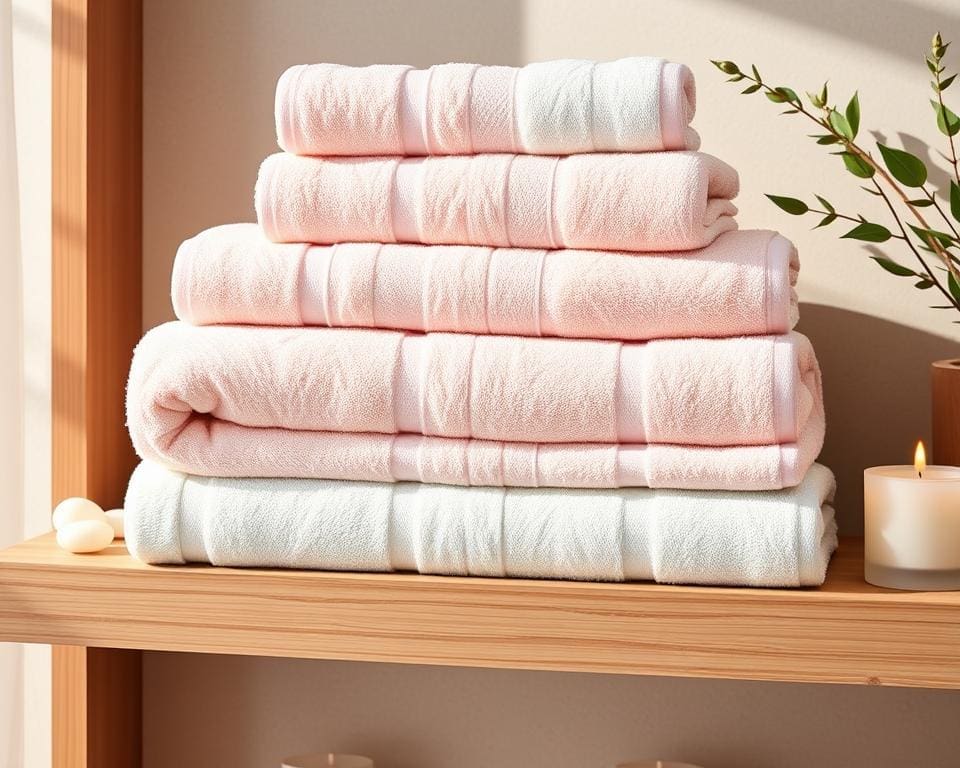 Luxury bath towels with quick-dry technology