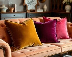 Luxury cushions in velvet finishes: elevate your seating