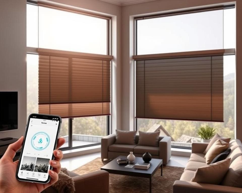 Smart blinds with app-controlled opening and closing