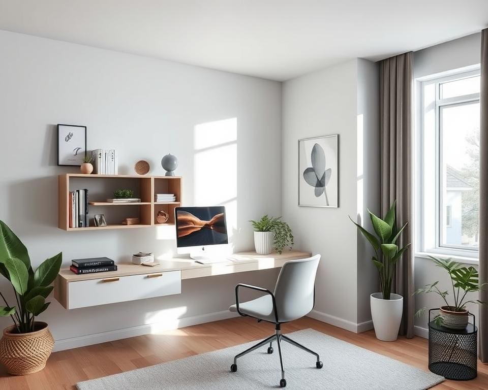 Space-saving wall desks for modern home offices