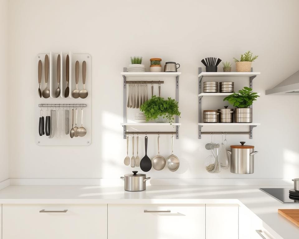 space-saving kitchen organization