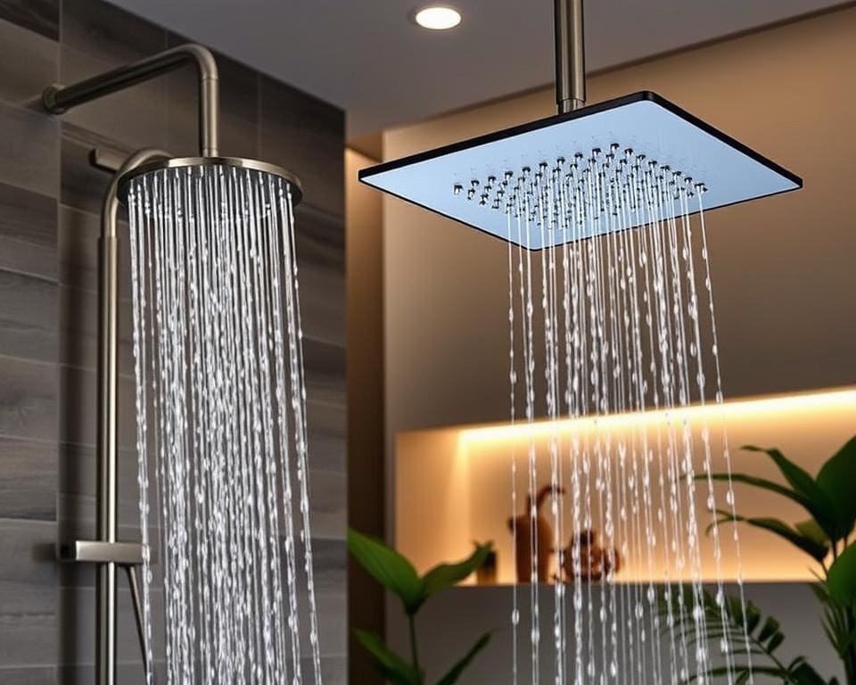 Luxury showerheads with rain and mist settings