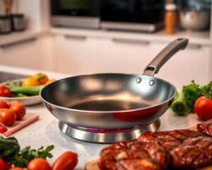 Electric skillet with non-stick surfaces for easy cleaning
