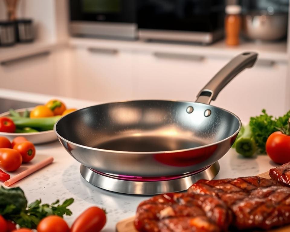 Electric skillet with non-stick surfaces for easy cleaning