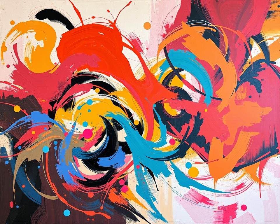 Wall art in vibrant abstract designs