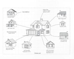 What factors affect house extension costs in the UK?