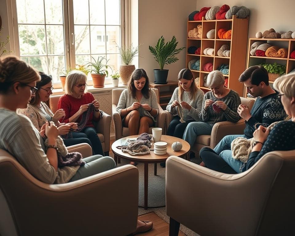 Can knitting in a group lower stress levels?