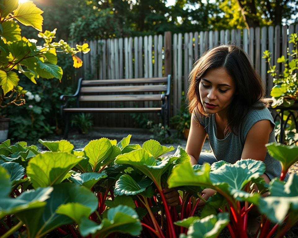 Can you reconnect while harvesting rhubarb?