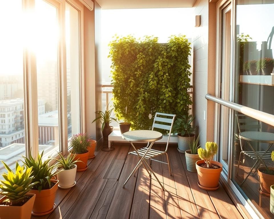 How can you make a small balcony more functional?