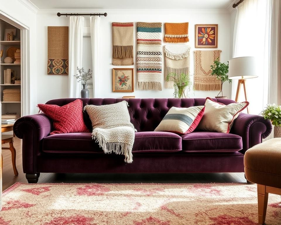 How can you use textiles to add texture to a room?