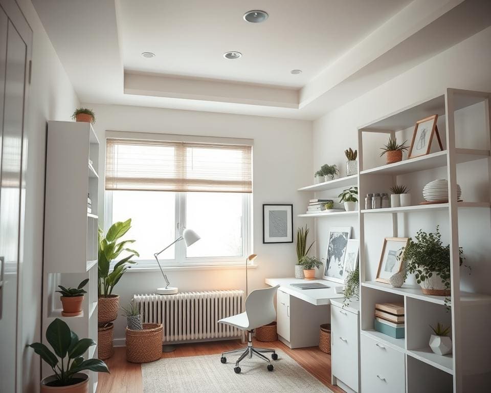 How do you make a tiny workspace feel less cramped?