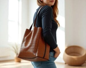 How do you wear a bag with woven details?