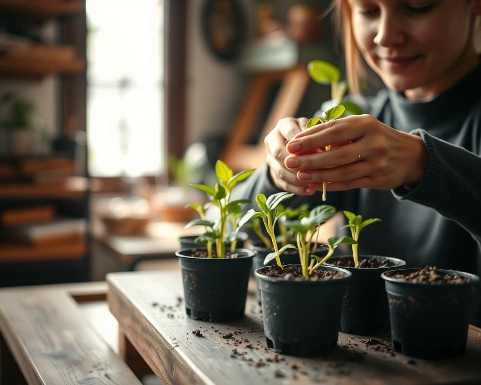 Is potting up seedlings a form of therapy?