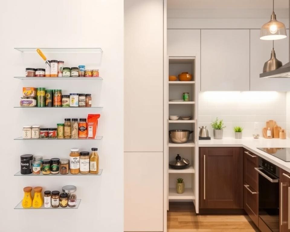 What are clever ways to use vertical space in kitchens?