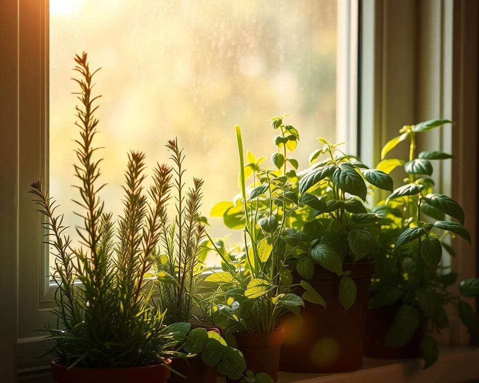 What makes herbs on a windowsill uplifting?