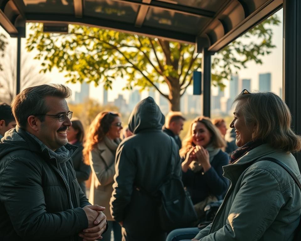 Why is chatting at the bus stop healing?