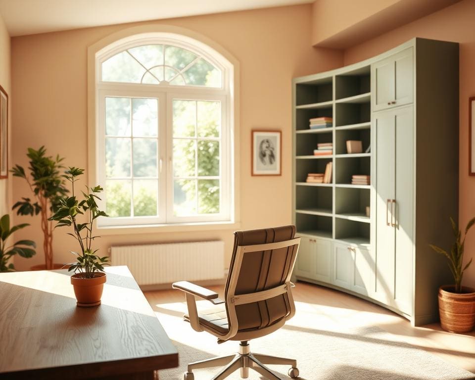 calming colours in a workspace