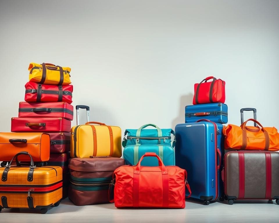 colourful luggage styling