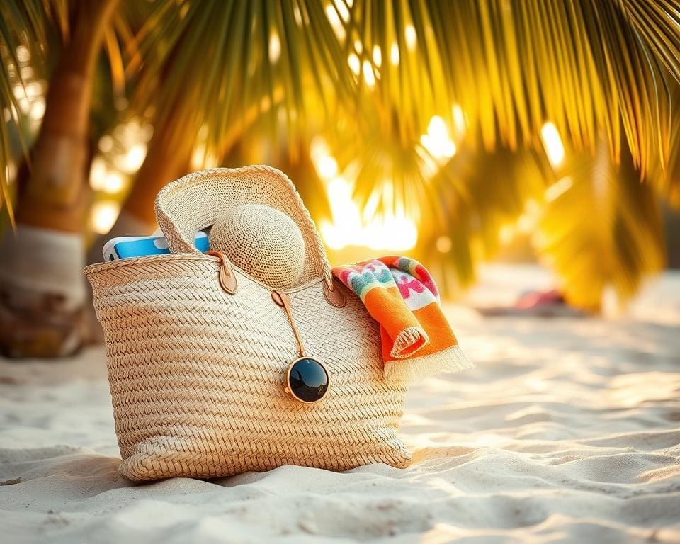 summer outfit beach bag