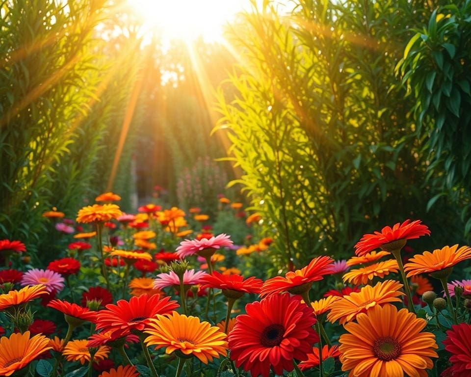 vibrant garden colours