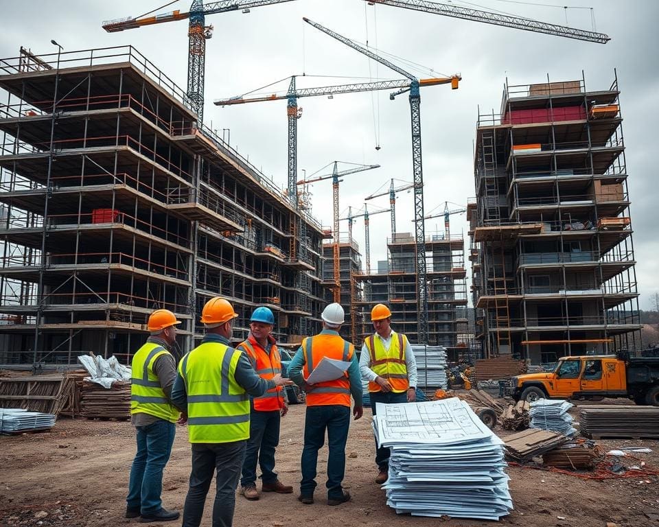 How do UK builders manage delays on new sites?