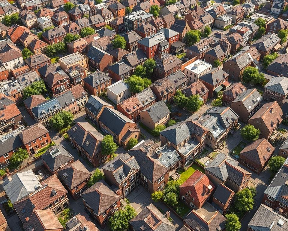 dense plot housing arrangement