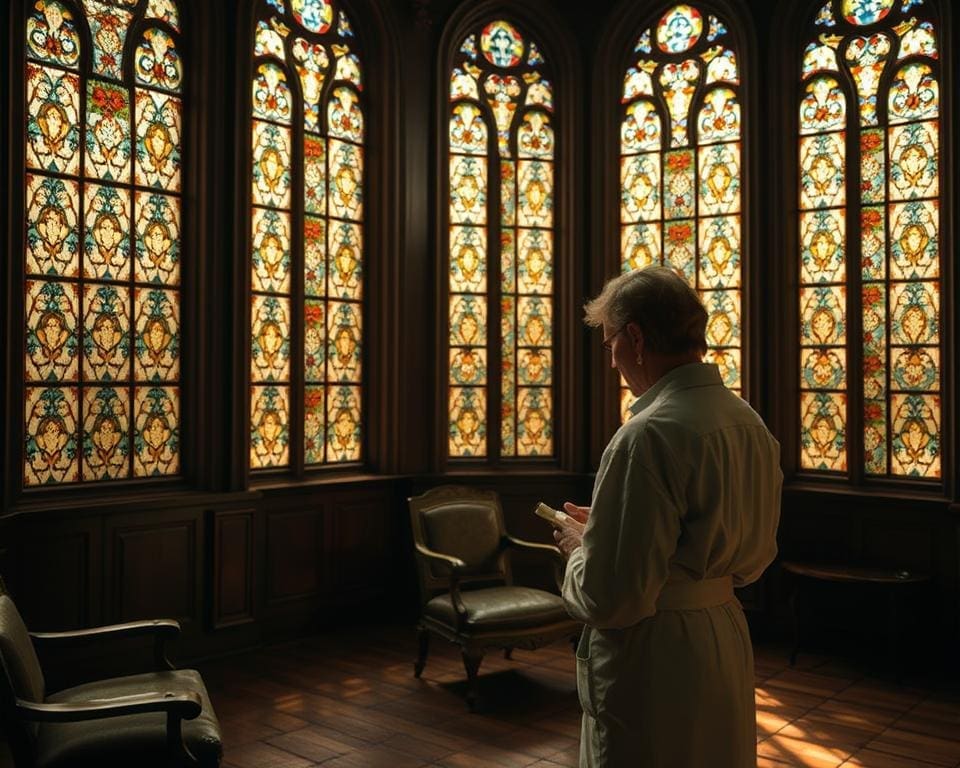 How do you preserve stained glass in Georgian homes?
